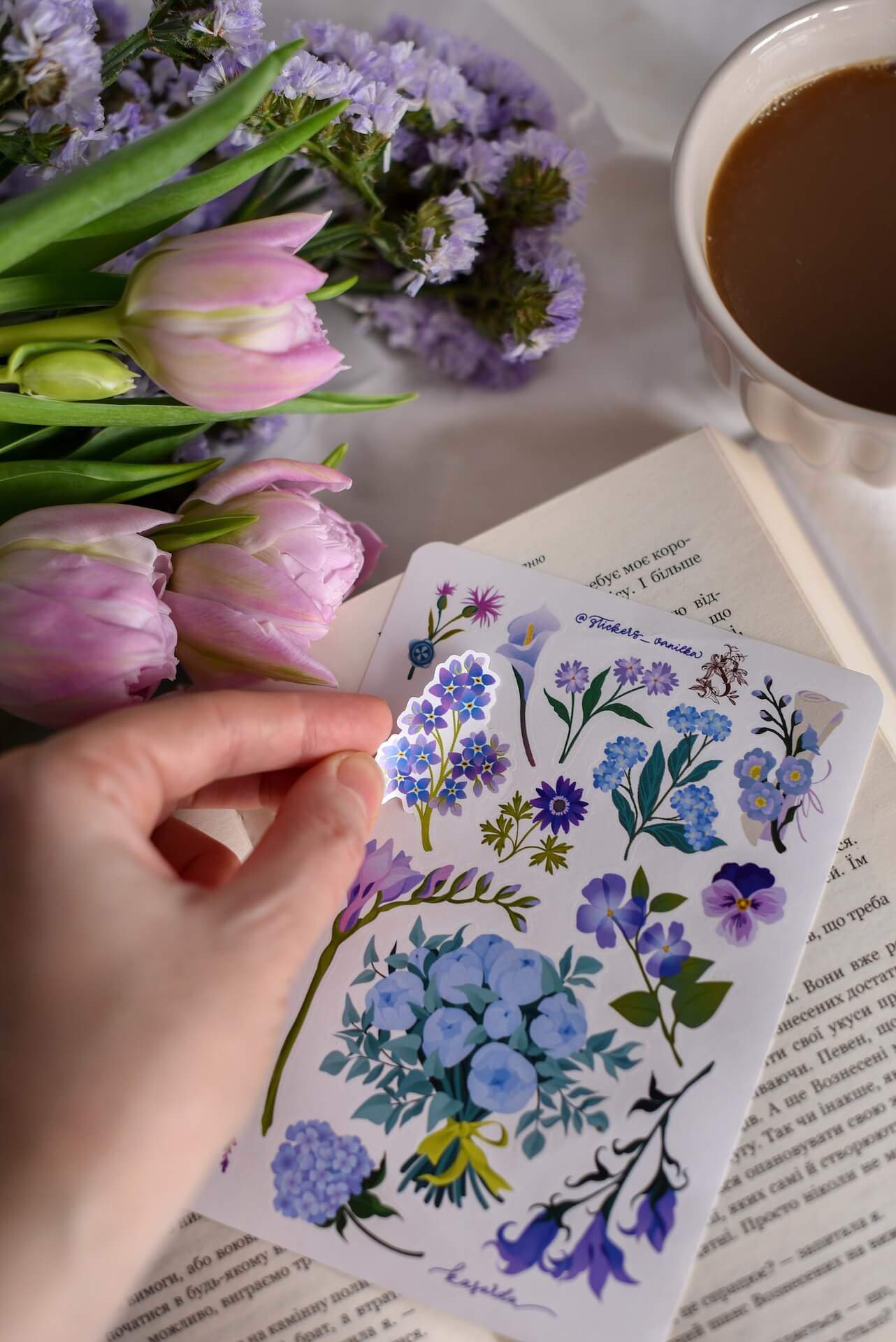 Stickerbook «Flowers time» - Stickers Vanilka